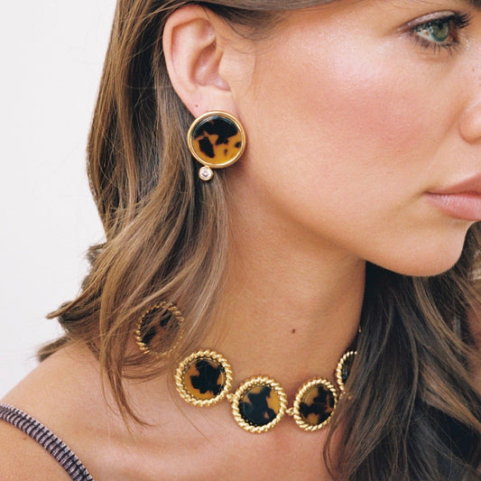 Oslo Earrings in Tortoise